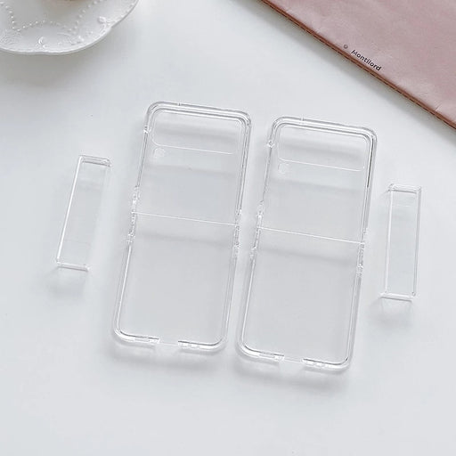 Transparent Hard PC Hinge Protector Full Protection Phone Case For Samsung Galaxy Z Flip 3 and 4 5G ShockProof Cover