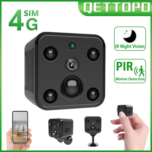 4G SIM Card Mini 3MP Camera Built in 3000mAh Battery IP Video Record IR Night Vision Surveillance Security CCTV Micro Camcorder