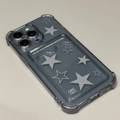 Transparent Star Phone Case Can Put Photos for IPhone 13 14 11 12 Pro XS Max X XR Punk Fashion Shockproof Soft Case